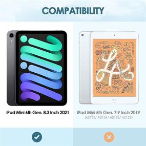 img 3 attached to 📱 Dadanism Чехол для iPad Mini 6 с держателем для карандаша - небесно-голубой | Поддержка зарядки Apple Pencil, автоматическое включение/выключение, мягкая задняя крышка из TPU | 6-ое поколение iPad Mini 8.3 дюйма 2021 года