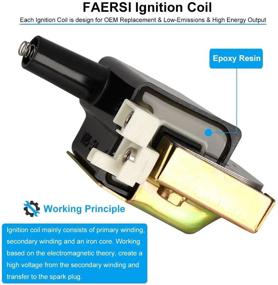img 2 attached to 🔌 Зажигательная катушка FAERSI заменяет OE# 30510-PT2-006 30500-PAA-A01 - совместима с Honda Civic, Accord, CRV, Acura Integra CL - 1.6L, 1.8L, 2.2L, 2.3L - модели 1992-2002 годов.