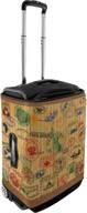 stylish and durable brown leopard luggage protector: safeguard your luggage in style! logo