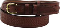stylish medium leather stitched basket: perfect for ranger men's belt accessories logo