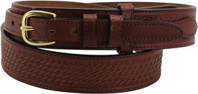 img 4 attached to Stylish Medium Leather Stitched Basket: Perfect for Ranger Men's Belt Accessories