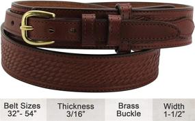img 3 attached to Stylish Medium Leather Stitched Basket: Perfect for Ranger Men's Belt Accessories