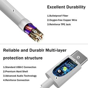 img 2 attached to 🎧 Наушники HiFi Stereo USB C с микрофоном - AILZPXX наушники типа C для Samsung Galaxy S20 FE S21 Ultra, Samsung Note 20 Ultra, Google Pixel 5, OnePlus 8T 9