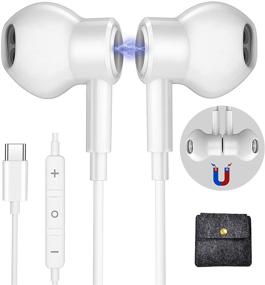 img 4 attached to 🎧 Наушники HiFi Stereo USB C с микрофоном - AILZPXX наушники типа C для Samsung Galaxy S20 FE S21 Ultra, Samsung Note 20 Ultra, Google Pixel 5, OnePlus 8T 9