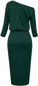 img 3 attached to 👗 GRACE KARIN Womens Shoulder Bodycon Dress: Comfortable & Stylish Women's Clothing