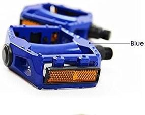 img 1 attached to 🚲 BlueSunshine 9/16" Mountain Bike Pedals - Aluminium Alloy Bearing Platform Pedals for BMX, MTB, and Road Bicycle. Lightweight, Strong, and Durable Flat Alloy Pedals