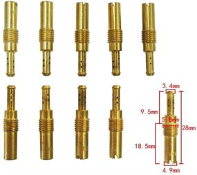 img 1 attached to 🔧 JRL Набор 10 шт. Медленных/Пилотных сопел для карбюраторов PWK Keihin OKO CVK размеров 32-55