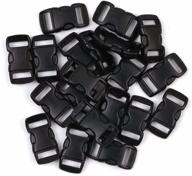 🔗 3/8 inch black plastic curved buckle: perfect diy craft webbing accessory (20 pcs) logo