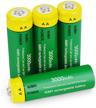 rechargeable batteries capacity pre charged flashlight household supplies logo
