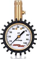 accu-gage h100x: 100 psi professional tire pressure gauge with rubber guard for superior protection logo