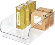 🥦 idesign linus clear plastic fridge and freezer organizer bin - food and drink storage container for produce organization - bpa-free, 11" x 7" x 3.5 логотип