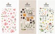 suatelier cute deco korean sticker stationary: water blossom, garden flowers, and flower letters - perfect for scrapbooking, journaling, diy crafts, and planners! logo