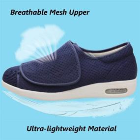 img 2 attached to 👟 W&amp;LESVAGO Women's Extra Wide Air Cushion Walking Sneakers – Fully Adjustable Closure, Diabetic Edema Shoes for Elderly Outdoor Activities