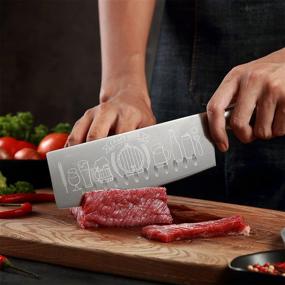 img 3 attached to 🔪 7-Inch Lightweight Female Nakiri Knife - TooSharp Kitchen Knife: Updated Fit, Anti-Rust, and Healthy Handle - Ideal Sharp Helper for Cooking, Meat, Home, and Kitchen