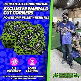 img 2 attached to 🎯 Optimized Gladiator Cornhole Gear: High-Quality ACL Cornhole Bags, Premium Set of 4 Professional Cornhole Bags (16 oz)