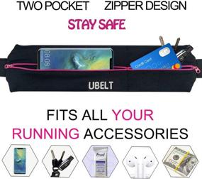 img 2 attached to 🏃 UBELT Running Belt Phone Holster Waist Pack for Hiking, Travel, Walking, Fitness, Jogging, Gym - Fits iPhone 11, Xr, Xs Max, 8 Plus, Galaxy S10 Edge - Ideal for Men and Women