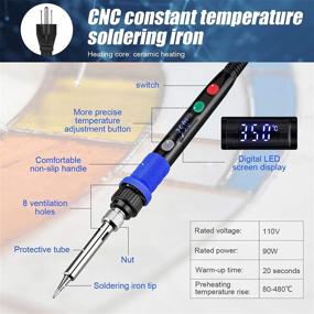 img 3 attached to 🔥 Vastar Soldering Iron Kit - 176 to 896℉ (80 to 480℃) Temperature Range