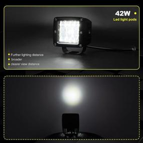 img 2 attached to 🔆 Top-Performing 3" LED Pods: AUTOSAVER88 2pcs 84W Quad Row Spot Lights