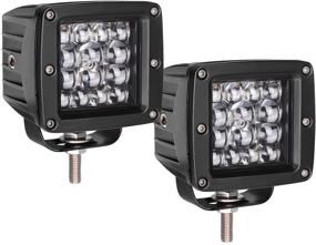 img 4 attached to 🔆 Top-Performing 3" LED Pods: AUTOSAVER88 2pcs 84W Quad Row Spot Lights