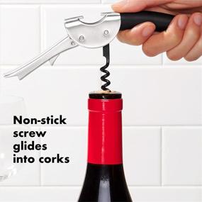 img 1 attached to 🍾 Effortlessly Open Bottles with the OXO Steel Double Lever Waiter's Corkscrew