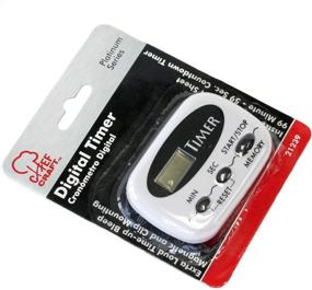 img 1 attached to Ultimate Precision: Chef Craft Select 1-Piece 99 Minute Digital Timer with Clip, 2.5 inch, White