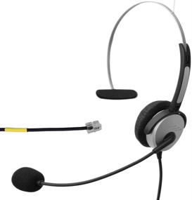 img 3 attached to 🎧 Voistek Corded Mono Monaural Call Center Telephone RJ Headset with Noise Cancelling Mic – Compatible with Avaya, Panasonic, Yealink, Cisco, and Snom IP Phones