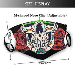 img 3 attached to Cool Skull Face Mask: Stylish Reusable Balaclava for Men, Women, and Adults – Dustproof, Breathable and Windproof Scarf