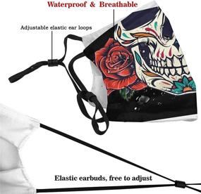 img 1 attached to Cool Skull Face Mask: Stylish Reusable Balaclava for Men, Women, and Adults – Dustproof, Breathable and Windproof Scarf