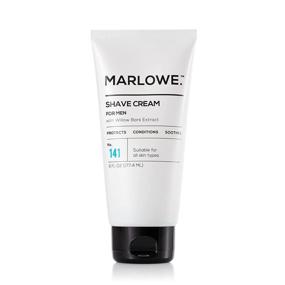 img 4 attached to 🪒 MARLOWE. Shave Cream with Shea Butter & Coconut Oil No. 141 – Natural Shaving Gel Alternative – Men and Women, 6 oz – Light Citrus Scent – Close Shave for Sensitive Skin