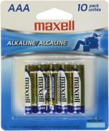 maxell 723810p ready-to-go long lasting aaa alkaline battery 10-pack: reliable performance & high compatibility logo