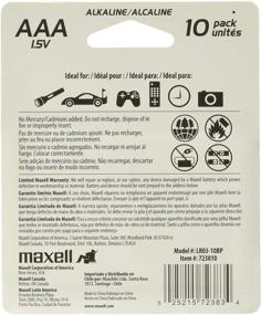 img 1 attached to Maxell 723810P Ready-to-go Long Lasting AAA Alkaline Battery 10-Pack: Reliable Performance & High Compatibility