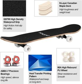img 3 attached to 🛹 Scientoy Beginner Complete Skateboard for Skateboarding