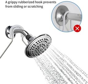 img 1 attached to 🚿 Organize Your Shower Space with a Chrome Stainless Steel Hanging Shower Caddy - Rustproof, with 4 Hooks for Razor and Small Shampoo Racks - Shower Storage Shelf Holder