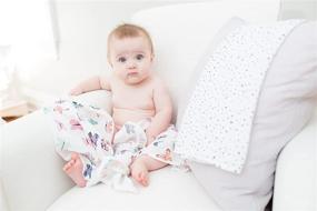 img 1 attached to 👶 Lulujo Baby Security Lovey Blankets: The Perfect Soft Cotton Muslin Security Blanket with Silky Satin Trim - Gender-Neutral Comforting Blanket for Girls & Boys (16in by 16in)