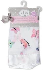 img 2 attached to 👶 Lulujo Baby Security Lovey Blankets: The Perfect Soft Cotton Muslin Security Blanket with Silky Satin Trim - Gender-Neutral Comforting Blanket for Girls & Boys (16in by 16in)