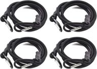 sdtc tech 24 inch bungee cord with carabiner hook - 4 pack 🔗 heavy duty straps for secure luggage rack, cargo, camping, rv, hand carts & more logo