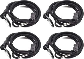 img 4 attached to SDTC Tech 24 Inch Bungee Cord with Carabiner Hook - 4 Pack 🔗 Heavy Duty Straps for Secure Luggage Rack, Cargo, Camping, RV, Hand Carts & More