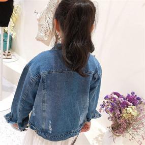 img 1 attached to 🧒 Oversize Denim Jackets for Kids Girls, Loose Classic Coats, Jeans Tops, Casual Outerwear for Children Boys, Teen Outfit, 5-14 Years