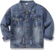 🧒 oversize denim jackets for kids girls, loose classic coats, jeans tops, casual outerwear for children boys, teen outfit, 5-14 years logo