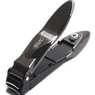 💅 shzg large nail clipper with catcher: no mess, anti splash nail trimmer for men and women (black) logo