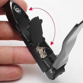 img 2 attached to 💅 SHZG Large Nail Clipper with Catcher: No Mess, Anti Splash Nail Trimmer for Men and Women (Black)