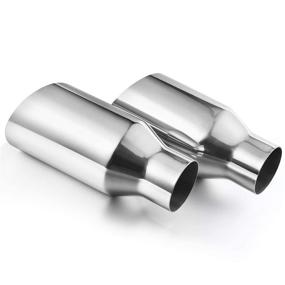 img 4 attached to 🚗 AUTOSAVER88 2.5 Inch Inlet Exhaust Tip, 2.5" Inlet 4" Outlet 9" Length Stainless Steel Tailpipe Chrome Polished Exhaust Tips for Enhanced SEO