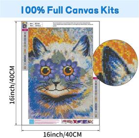 img 3 attached to 🎨 Full Drill 5D Diamond Painting Kits for Adults and Kids – SNMUW Funny Cat DIY Diamond Art Set – Paint with Diamonds by Number – DIY Diamond Art for Home Wall Decor and Gift (12x16 inch)