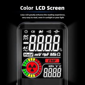 img 1 attached to ⚡ MAXRIENY Rechargeable Digital Multimeter, Color LCD with EMF Detector, 9999 Counts Auto Range Voltmeter Capacitance Ohm Hz Diode Live Check Voltage Tester with Protective Case - Enhanced SEO