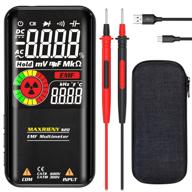 ⚡ maxrieny rechargeable digital multimeter, color lcd with emf detector, 9999 counts auto range voltmeter capacitance ohm hz diode live check voltage tester with protective case - enhanced seo logo