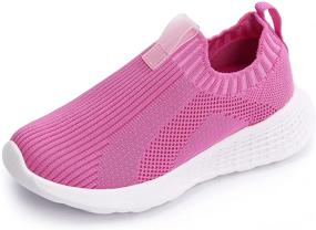 img 4 attached to 👟 Breathable Girls' Athletic Sneakers: ZHILETAO Lightweight Running Shoes