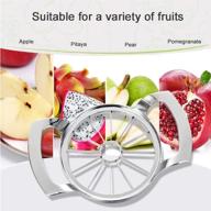 🍎 12-blade extra large apple slicer and cutter - stainless steel ultra-sharp apple corer tool for apples up to 4 inches in diameter logo