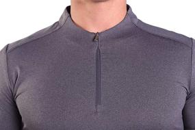 img 1 attached to Henley Shirts Quarter Zipper Breathable Men's Clothing and Shirts