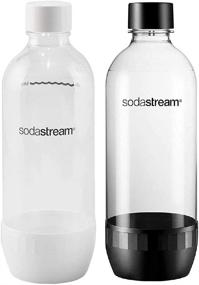 img 1 attached to 🥤 SodaStream 1-Liter Carbonating Bottles - Black and White (Twin Pack)