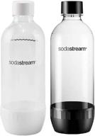 🥤 sodastream 1-liter carbonating bottles - black and white (twin pack) логотип